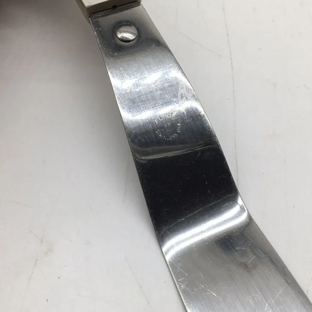 Flint Arrowhead Harvest Wheat Pattern Icing Spreader Spatula Stainless Vtg 12”